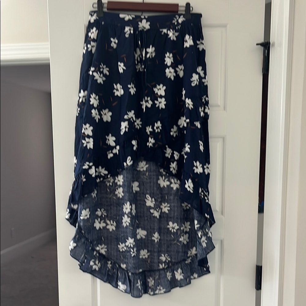 Floral Navy Blue Skirt